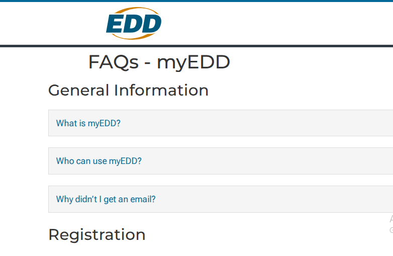 myEDD FAQs